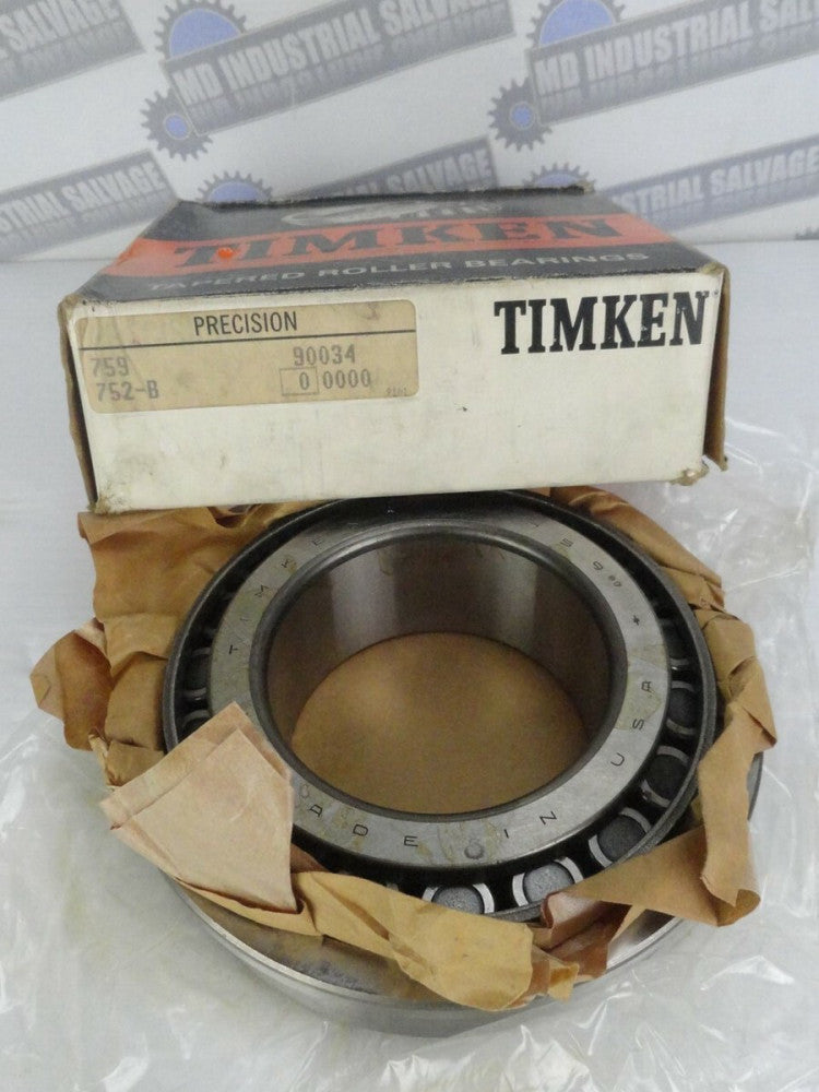 TIMKEN - 759 & 752B - 90034 Precision Tapered Roller Bearing Assembly (NEW)