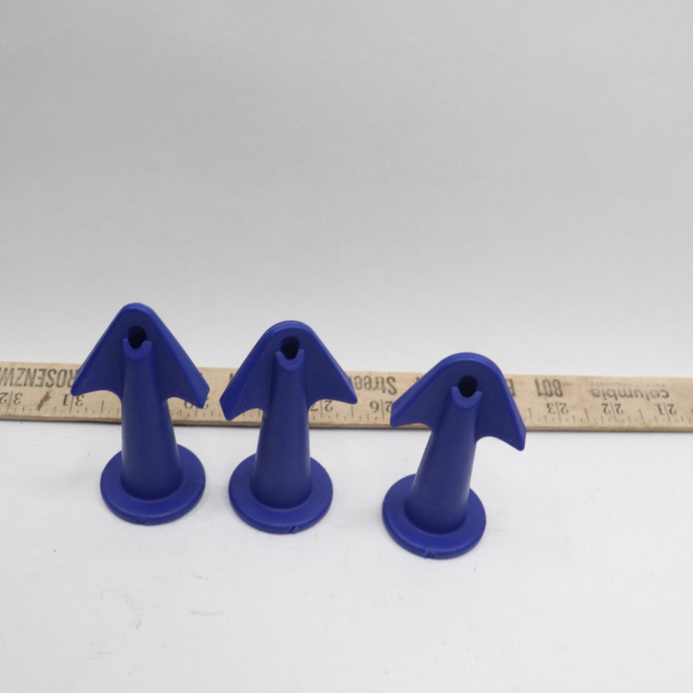 (3-Pk) Caulking Finisher Sealant Grout Nozzle Plastic Blue