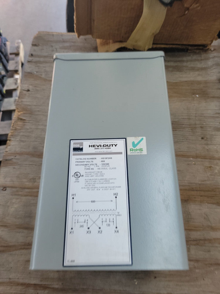 EGS # HS10F2AS Transformer 2 KVA 1ph (Prim) 600 (Sec) 120-240