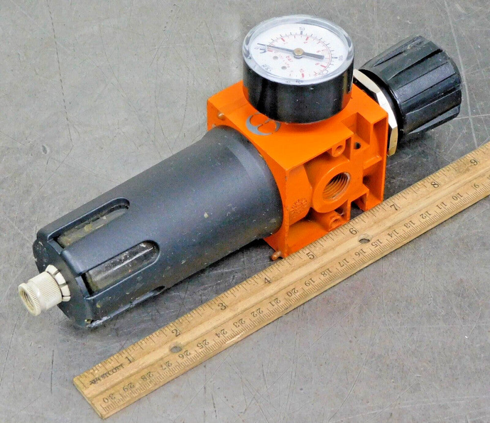 Metal Work Pneumatic 1425030U Pressure Filter/Regulator w/ Manual Drain 1/2" NPT