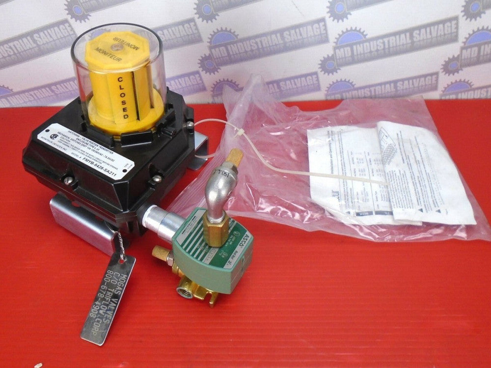 MONITEUR, ASCO, FMYB-5428-SA211 HT8317G007 Valve Position Transmitter & Solenoid