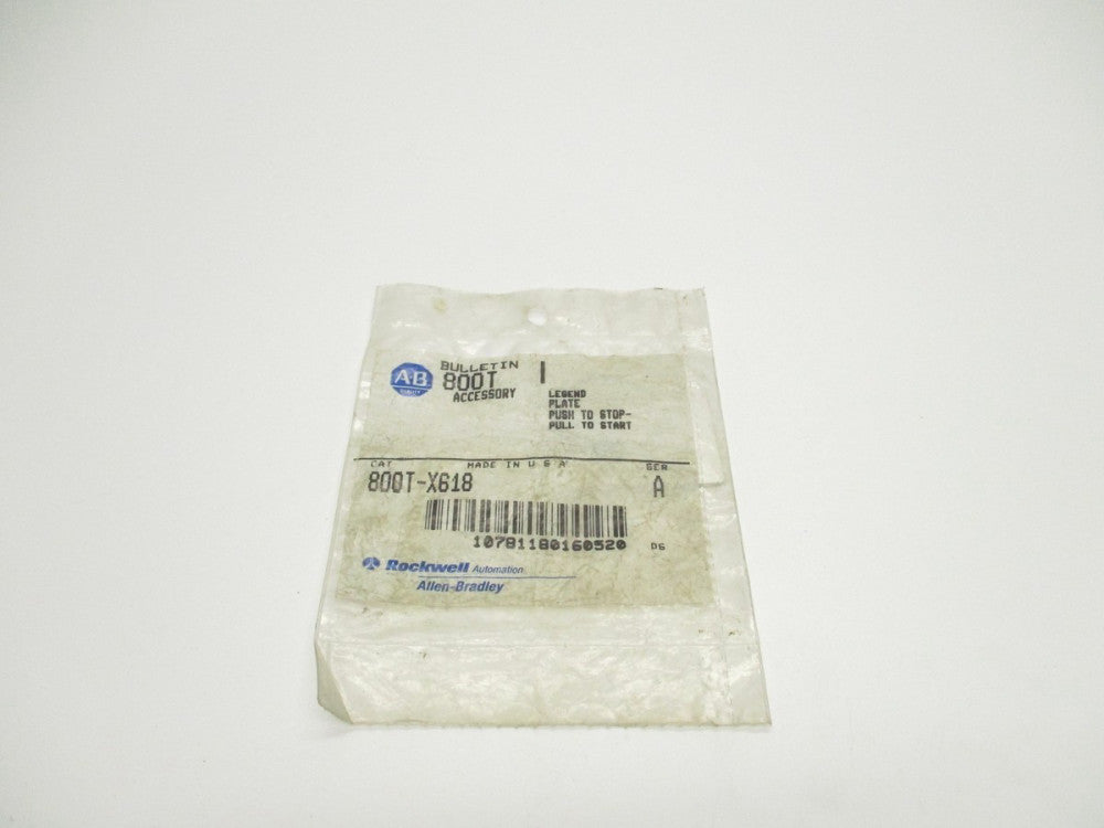 ALLEN BRADLEY 800T-X618 SER. A NSMP