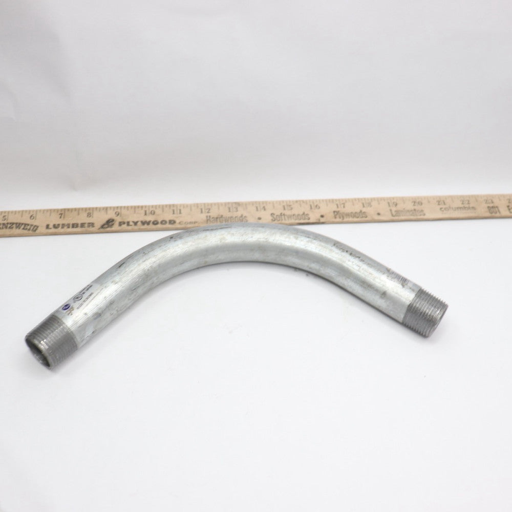 Rigid 90 Degree Elbow Galvanized 1" x 12" ERMC-S