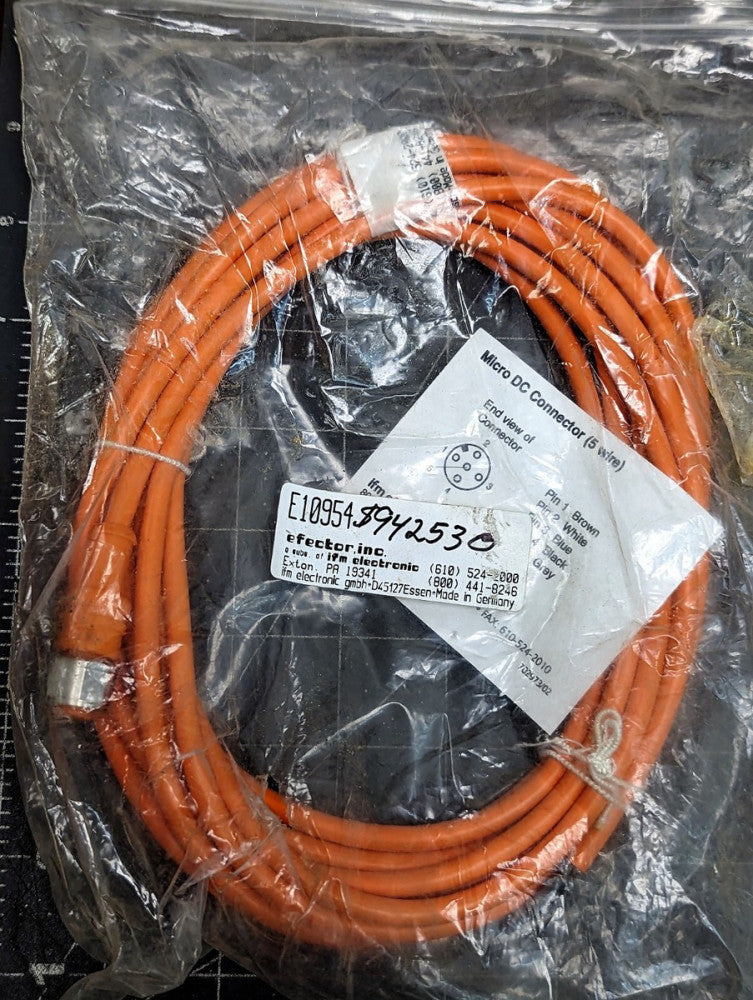 E10954 / EVT010 IFM 5m 5 Wire Cable Female Connector M12 [B5B1]