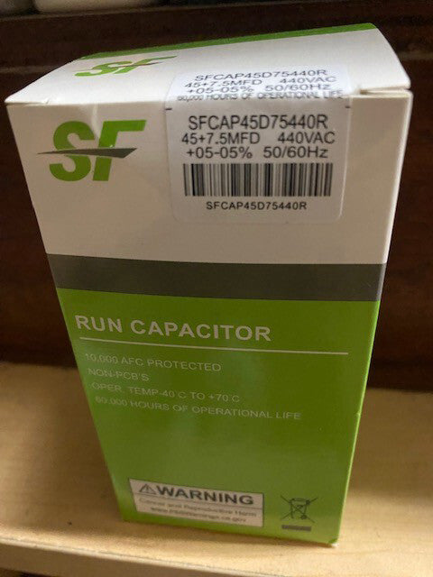 45+7.5 uf MFD 440V VAC ROUND Capacitor SFCAP45D75440R replaces C34575R C44575R