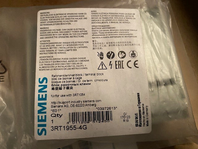 SIEMENS 3RT1955-4G Wire Lug Kit (NEW)