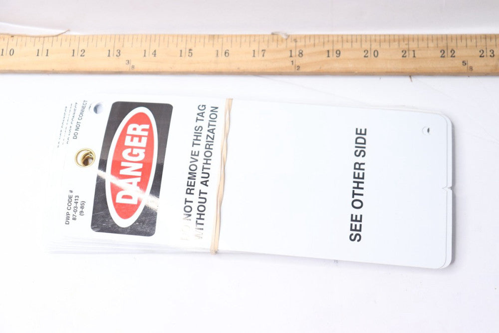 (25-Pk) Lem Products Danger Do Not Remove This Tag Accident Avertion Tag 