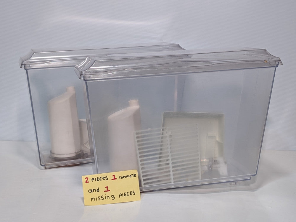 Unbranded Beverage Dispensers w/ Filter Comprtmnt, 1 Complete / 1 Missing Parts