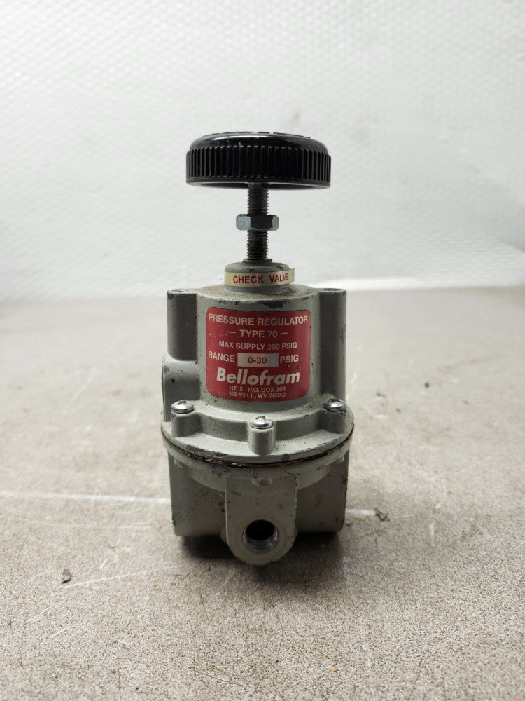 USED BELLOFRAM PRESSURE REGULATOR TYPE 70 0-30 PSIG