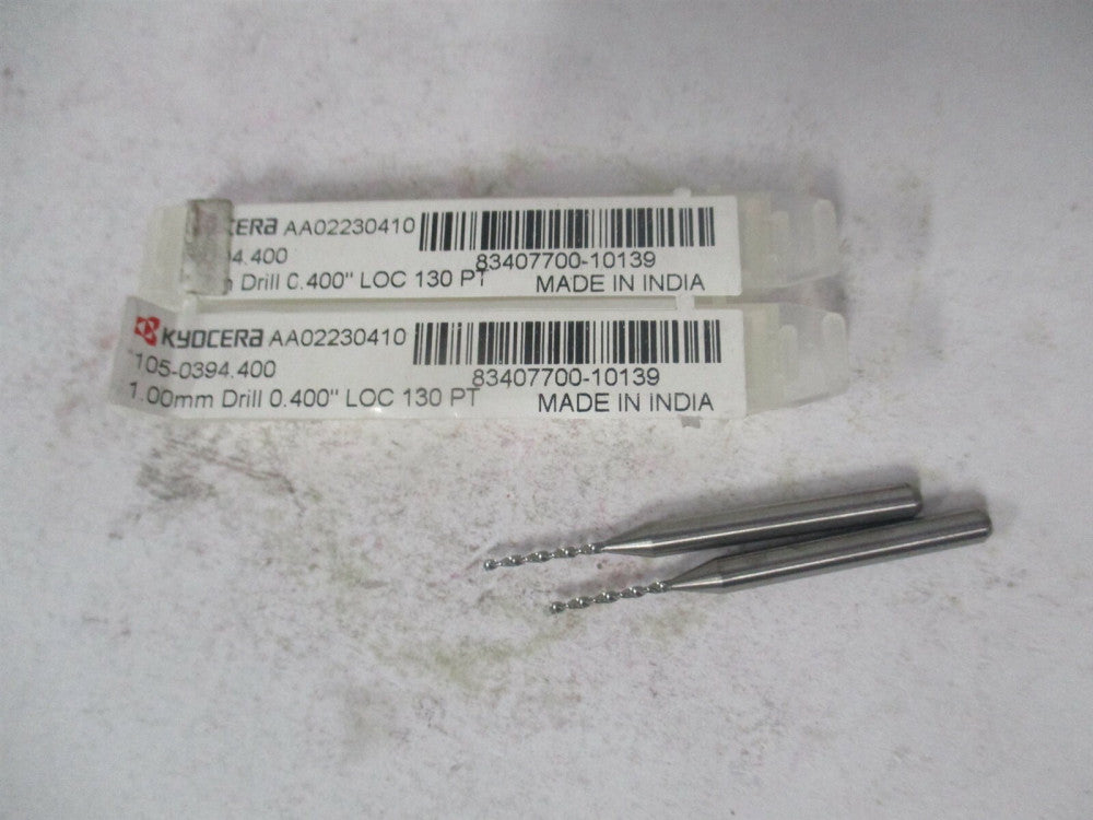 (07319) 1mm x 1/8 x 1-1/2" OAL Regular Spiral Circuit Board Drill Bit - Lot of 2