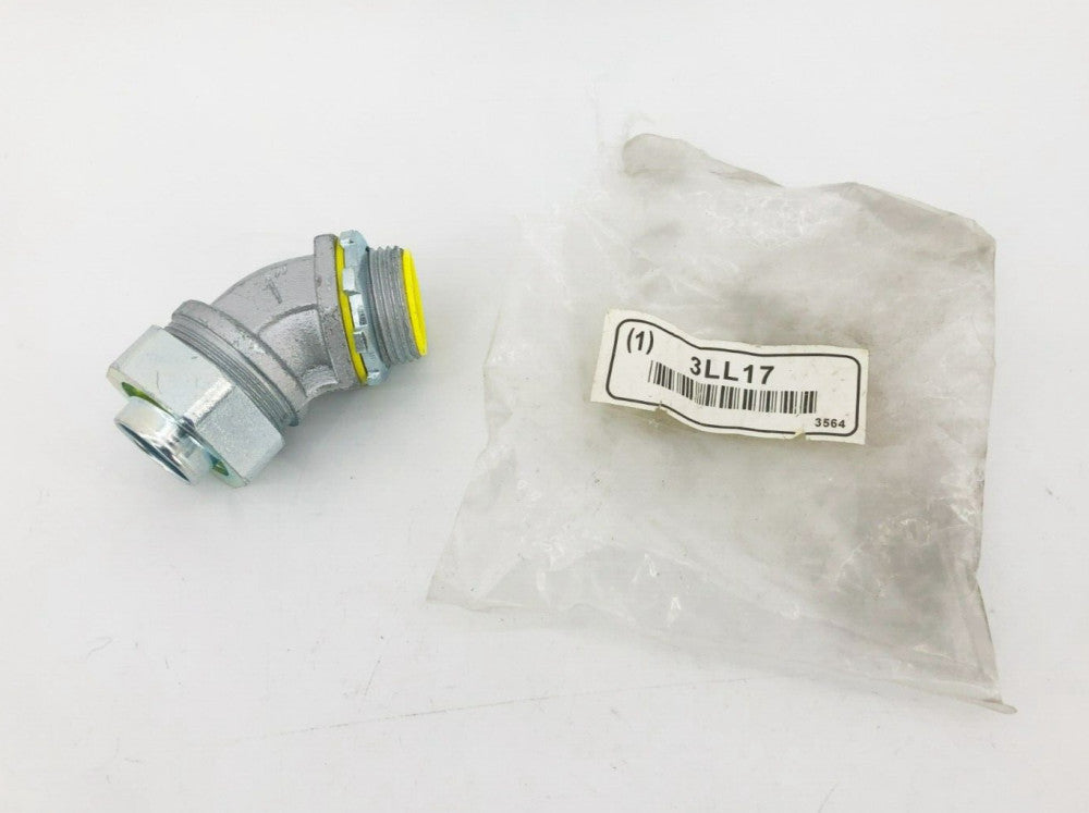 New Hubbell Raco 3564 Insulated Connector 1" 45 Deg. 3LL17
