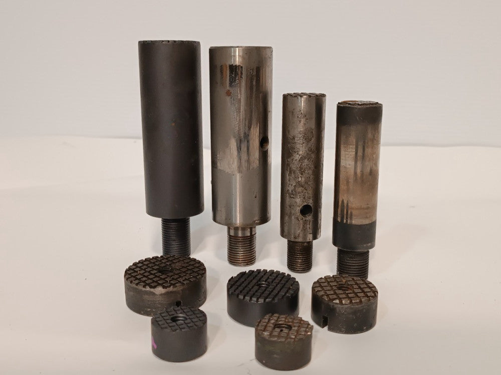 Lot of 9 Pcs. Unbranded Serrated Gripper Pads & Posts, Work Holding Components