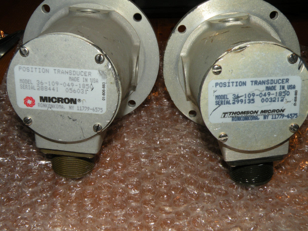Lot of (2) Thomson Micron Position Transducers 36-109-049-1850