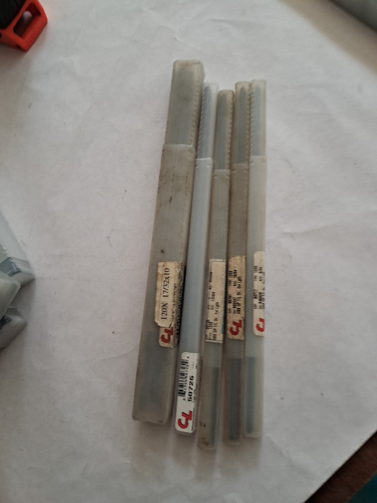 Lot Of 5 Chicago-Latrobe  13/64" ,5/32",15/64",17/32 All Are 10" Length. 