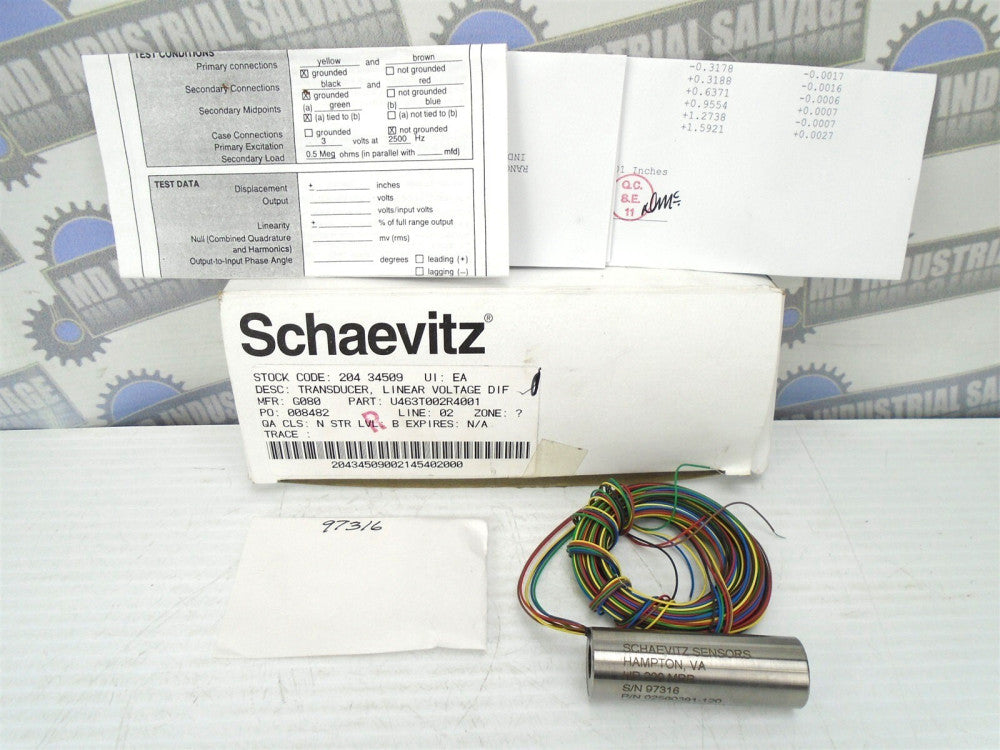 Schaevitz Sensors - HR-200-MRR - Linear Voltage Differential Transducer - (NIB)
