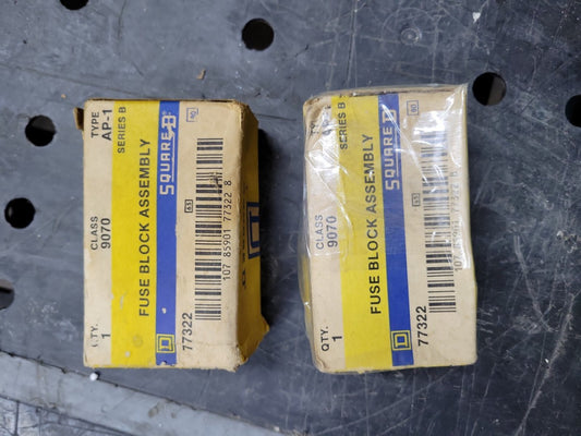 1- Square D 77322 Fuse Block Assembly Class 9070AP-1