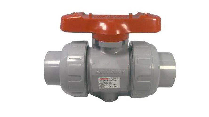 Asahi AV V2ALVCVS8040 Ball Valve 40mm 1-1/2" SOC/THD ANSI C-PVC 