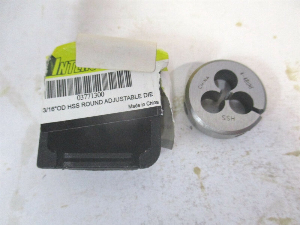 (314-1016) #4-48 UNF x 13/16" High Speed Steel RH Round Adjustable Die 
