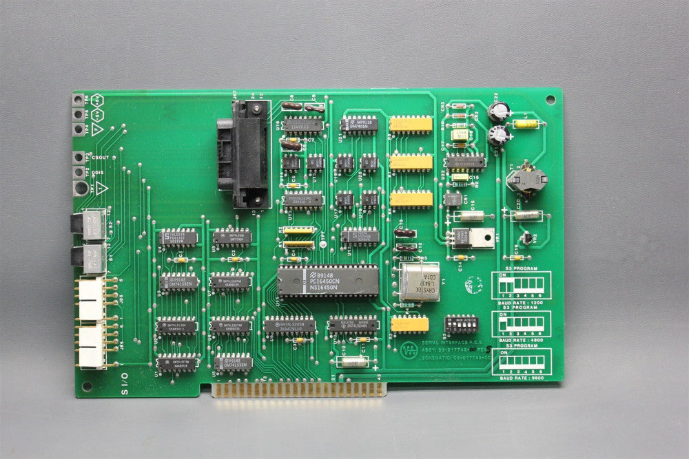 VARIAN 3400 GAS CHROMATOGRAPH SERIAL INTERFACE PCB 03-917742 