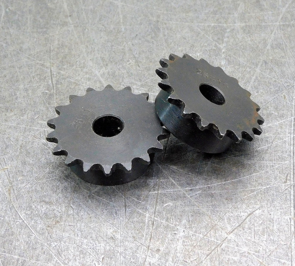25B18HF Sprocket 3/8" bore 18 Teeth RC25 RC 25 Gear Lot of Two (2)