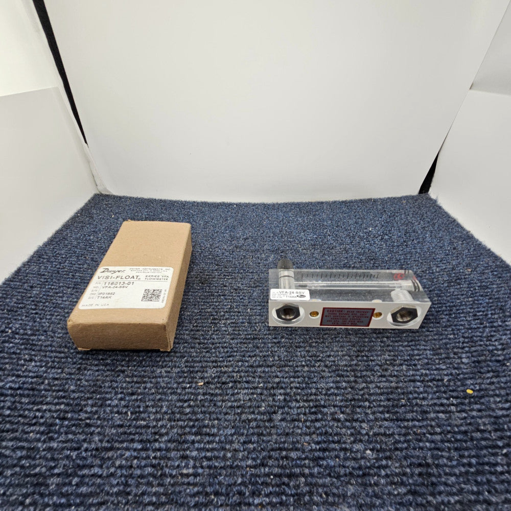Dwyer VFA-24-SSV Acrylic Flowmeter, Model VFA, 1-10 LPM Air, 690 kPa/100 PSIG