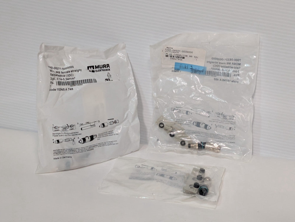 Lot of 3: Murr Elektronik (1) 7000-08371-0000000 & (2) 7000-08331-0000000, MOSA
