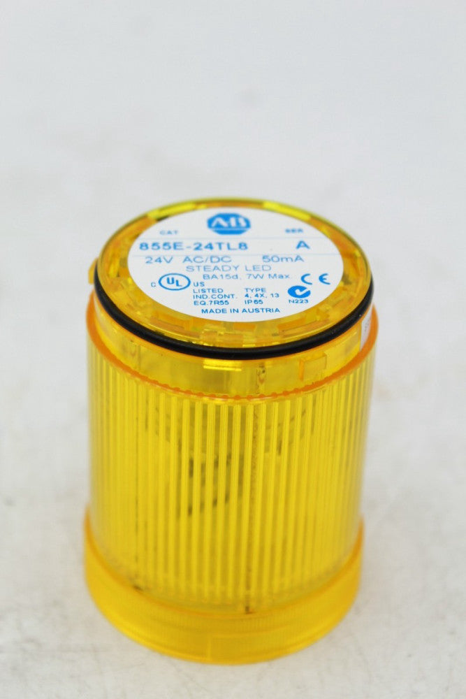 Allen-Bradley 855E-24TL8 24V AC/DC Yellow Stack Light