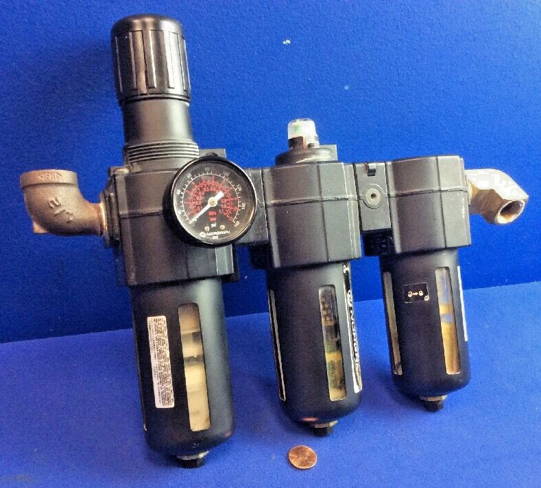 NORGREN B74G-4AK-AP1-RMG FILTER/REGULATOR w/ F74C-4AD-AP0 & F74G-4AN-AP1 Filters