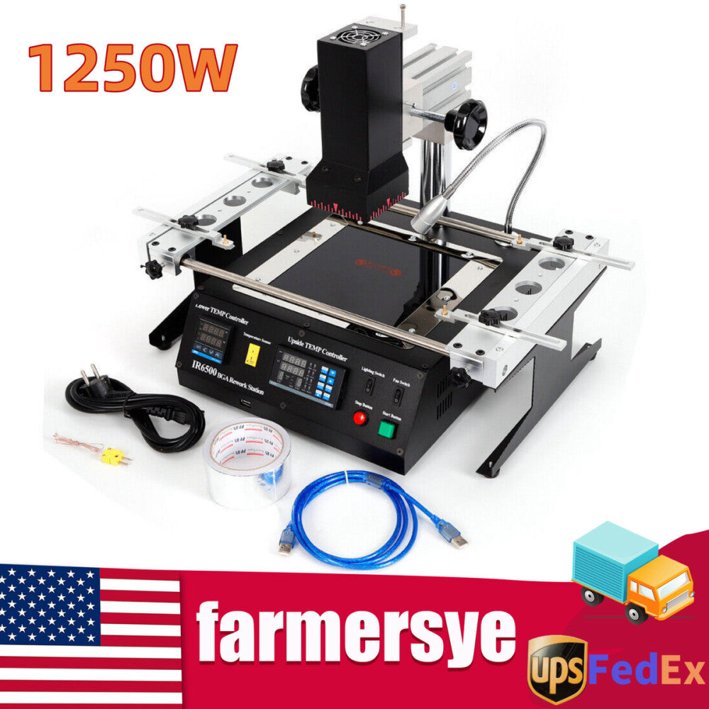 IR6500 ACHI BGA Rework Station Kit Repair Heating Infrared Reballing Kits 1250W
