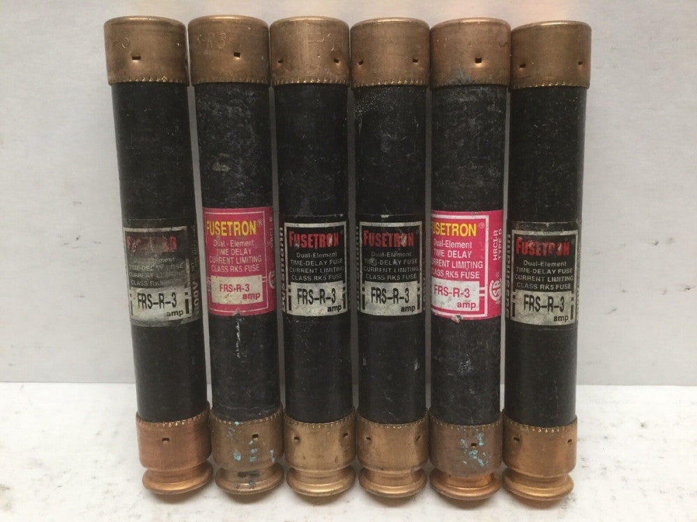 Bussmann FRS-R-3 FUSETRON Dual Element Time Delay Fuses RK5 (Lot of 6)