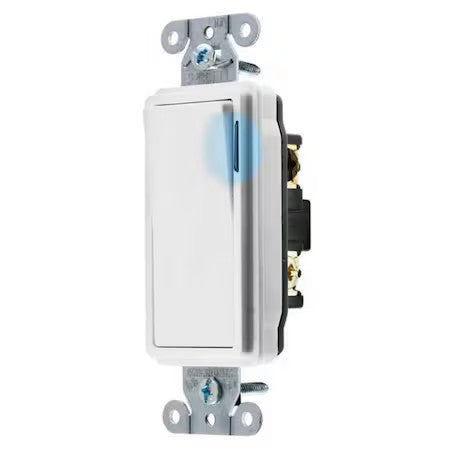 Hubbell Wiring Device-Kellems Ds320ilw Illuminatd Wall Swtch,3-Way,20A,Wht,120V