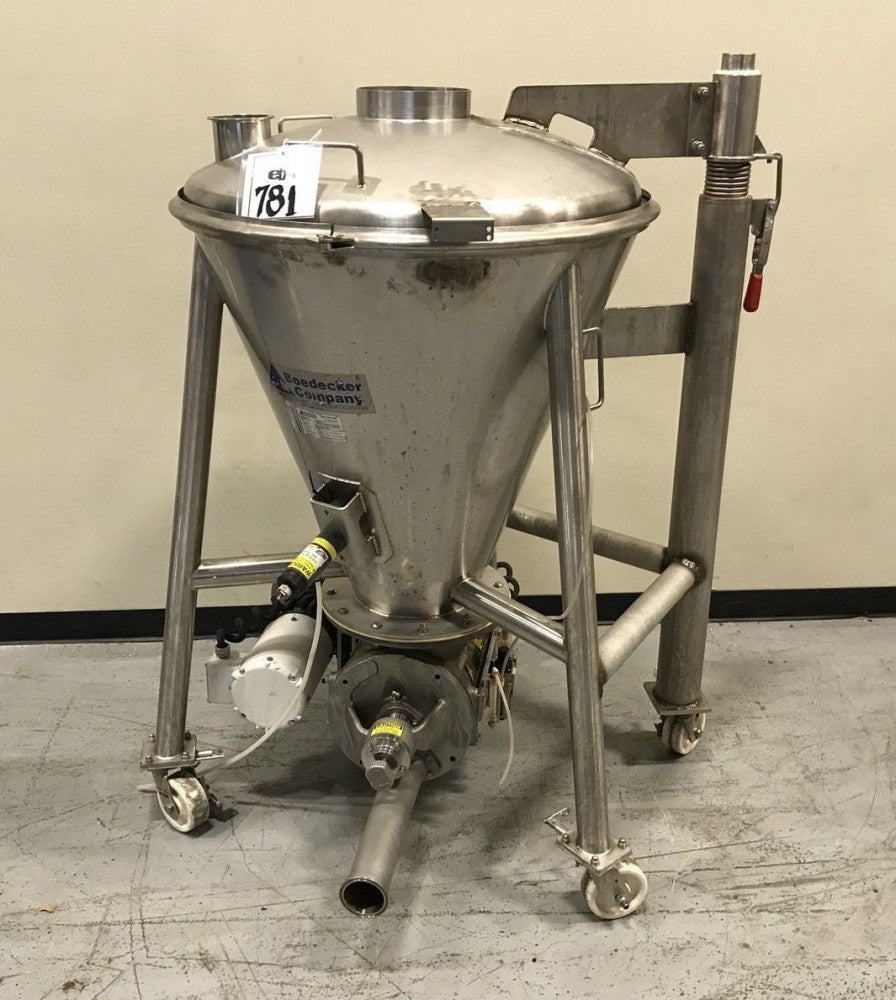 BOEDECKER 5cu.ft. CONICAL BATCH HOPPER W/ NUCON CV500-10 DEM NS AIRLOCK