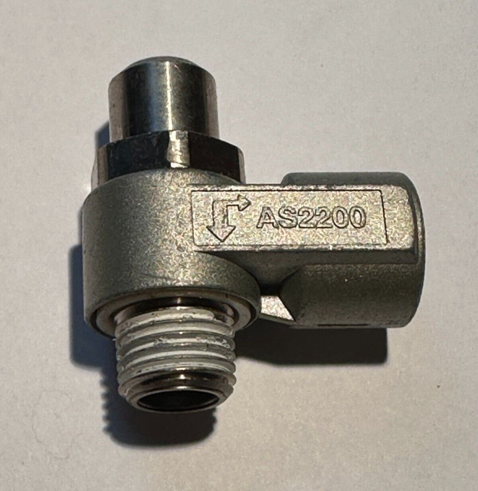 SMC AS2200-F02-SD Flow Speed Control Valve Meter Out R 1/4 Threads (Lot of 2)
