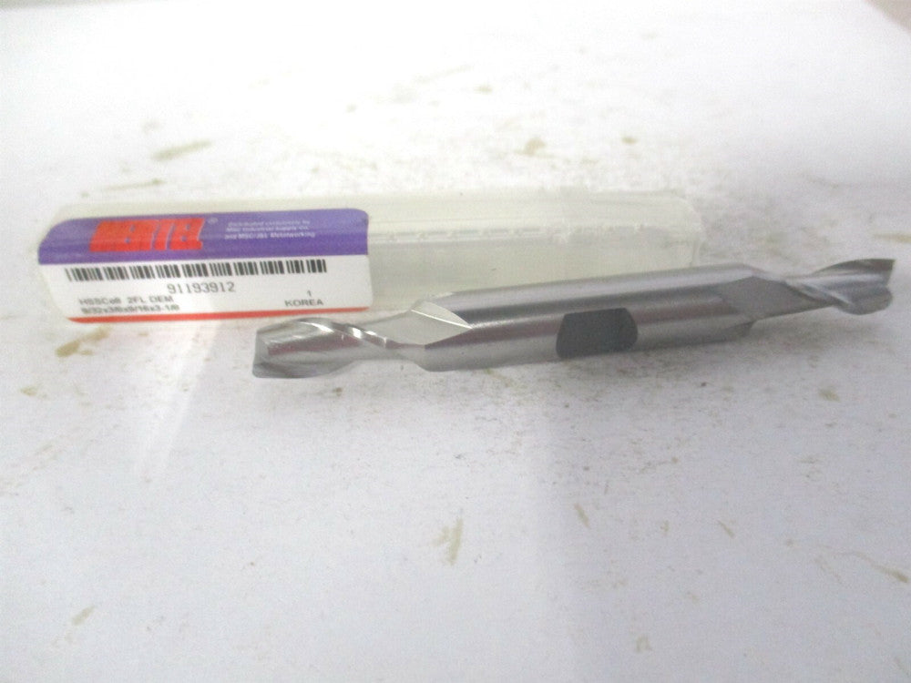 (E2050018) 9/32" x 9/16" x 3/8" x 3-1/8" OAL 2 Flute Cobalt Square End Mill 