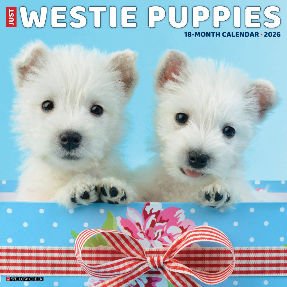 Westie Puppies 2026 12" x 12" Wall Calendar (free shipping)