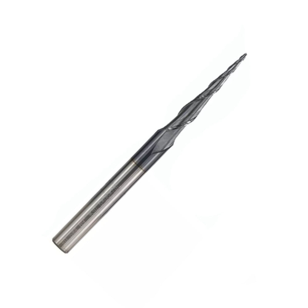 0.5mm Shank Tapered Spiral End Mill Ball Nose Radius 6mm CNC Router Bit