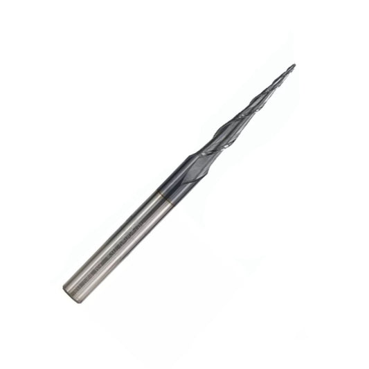 0.5mm Shank Tapered Spiral End Mill Ball Nose Radius 6mm CNC Router Bit