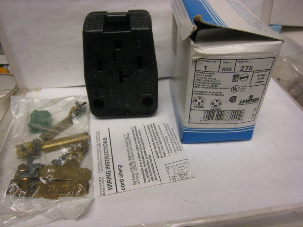 NEW Leviton 275 Heavy Duty 3-Pole 4-Wire Angle Plug 30A  SHIPS FREE!