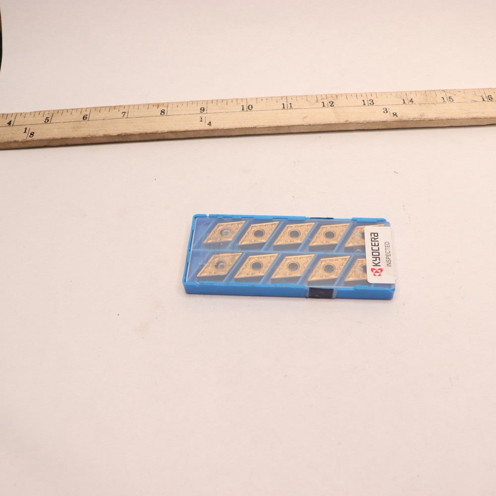 (10-Pk) Kyocera Diamond Turning Insert Carbide 55-Deg 1/2" DNMG 1/64"