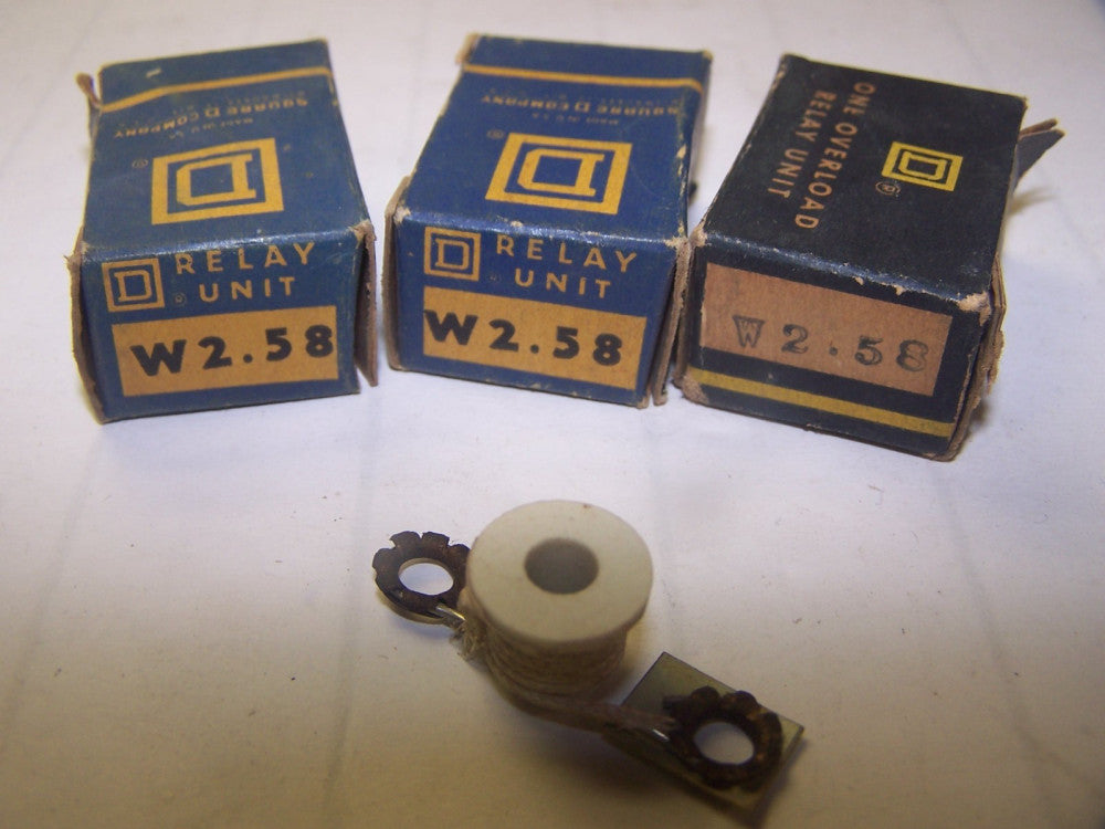 3) NEW SQUARE D W2.58 OVERLOAD HEATER ELEMENT  LOT OF 3