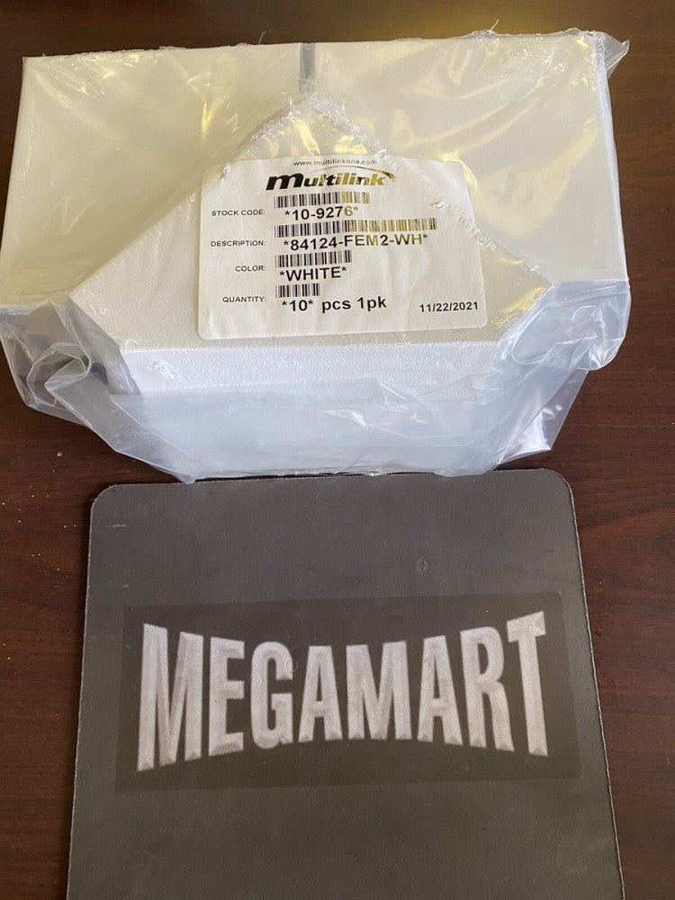 BRAND NEW MULTILINK INC. 109276  ELBOW 1.25" WHITE STEEL DUCT FLAT 10/PK