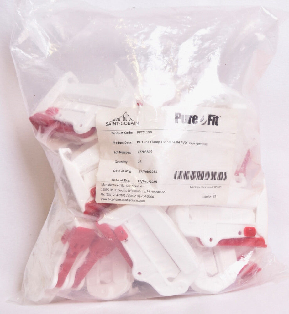 25 Count Saint-Gobain Pure-Fit TCL Tube Clamps PFTCL150  FACTORY SEALED