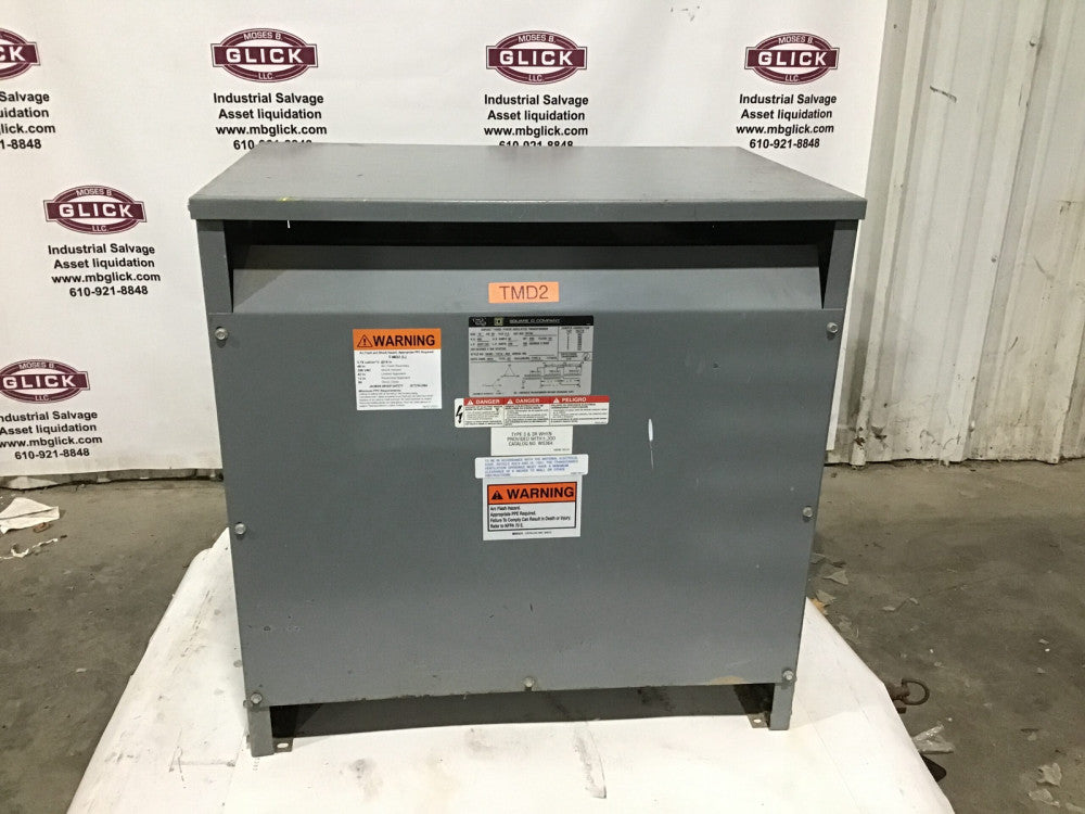Square D 75T3H 75 Kva Transformer 3 Phase Dry Type Insulated 480V -208Y/120V