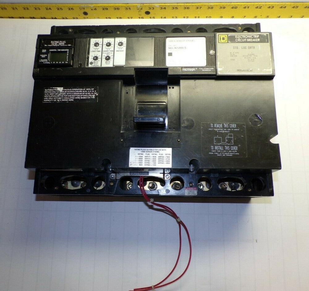 SQUARE D 1200 AMP ELECTRONIC TRIP CIRCUIT BREAKER 600 VAC 3 POLE  NEL361200LSI