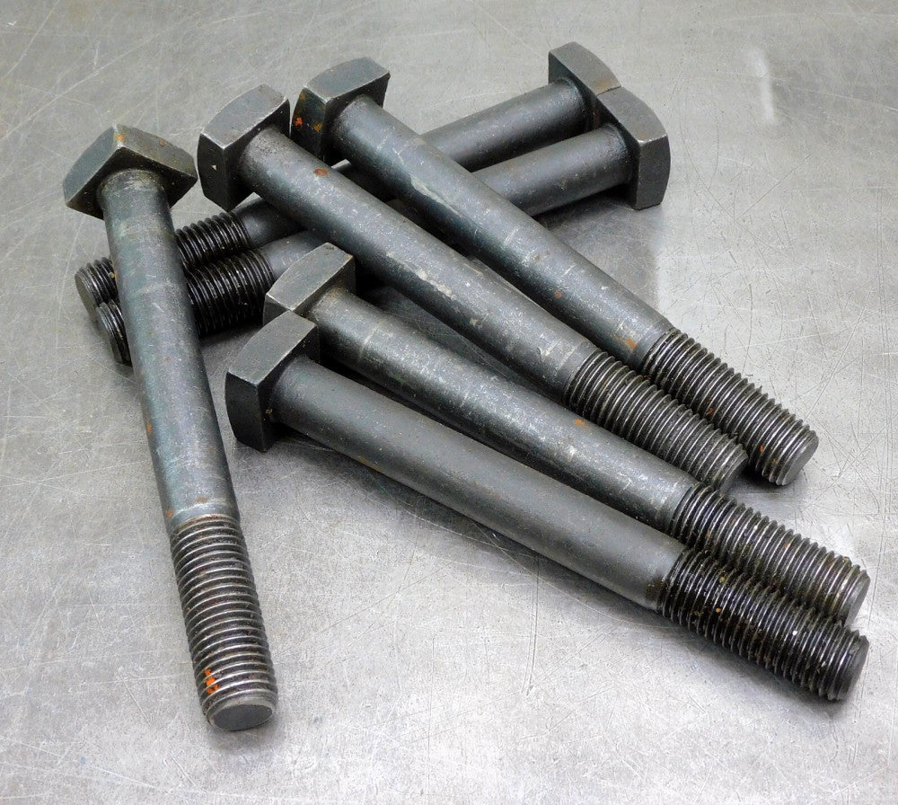 Square Head Bolt Die Tie Down Bolt Fastener T-slot 1"X 9" SAE Lot of Seven (7)