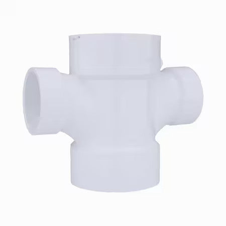 Zoro Select 05820 Pvc Sanitary Tee, Hub, 3 In X 3 In X 2 In X 2 In Pipe Size