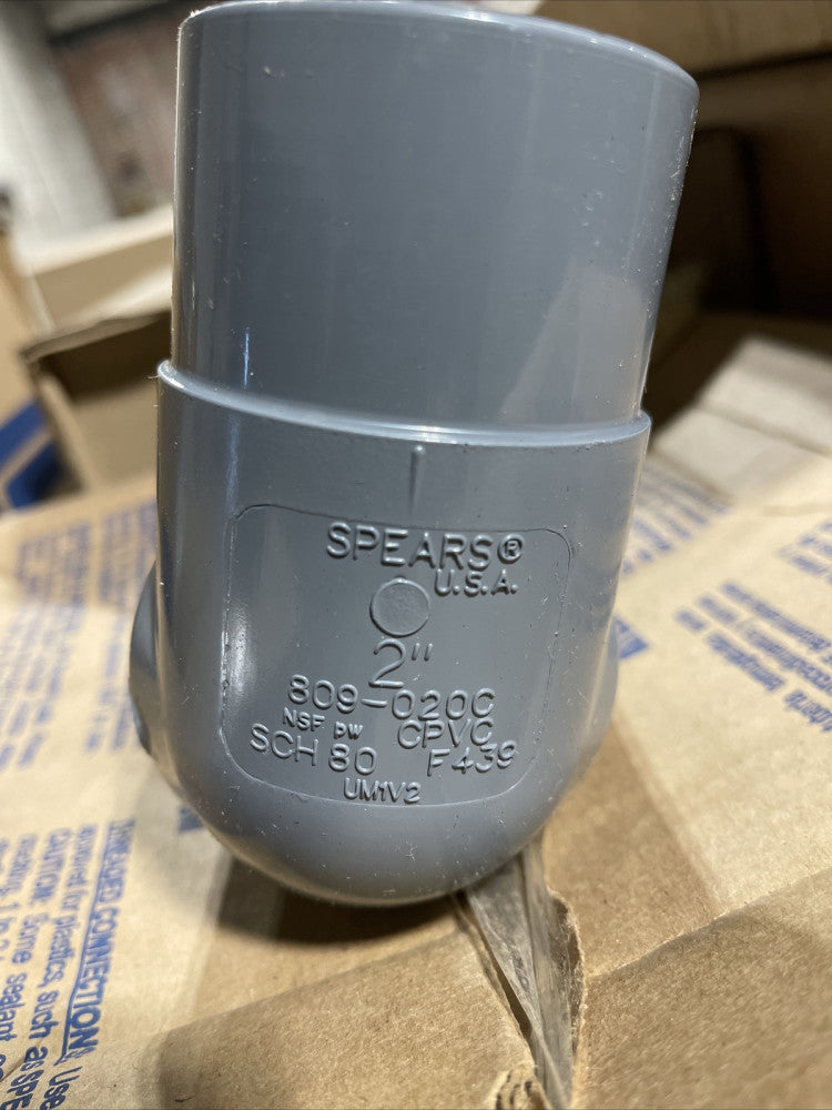 (25) Spears 809-020C Standard 90 deg Elbow, 2”, Spigot x Socket, SCH 80/XH, CPVC