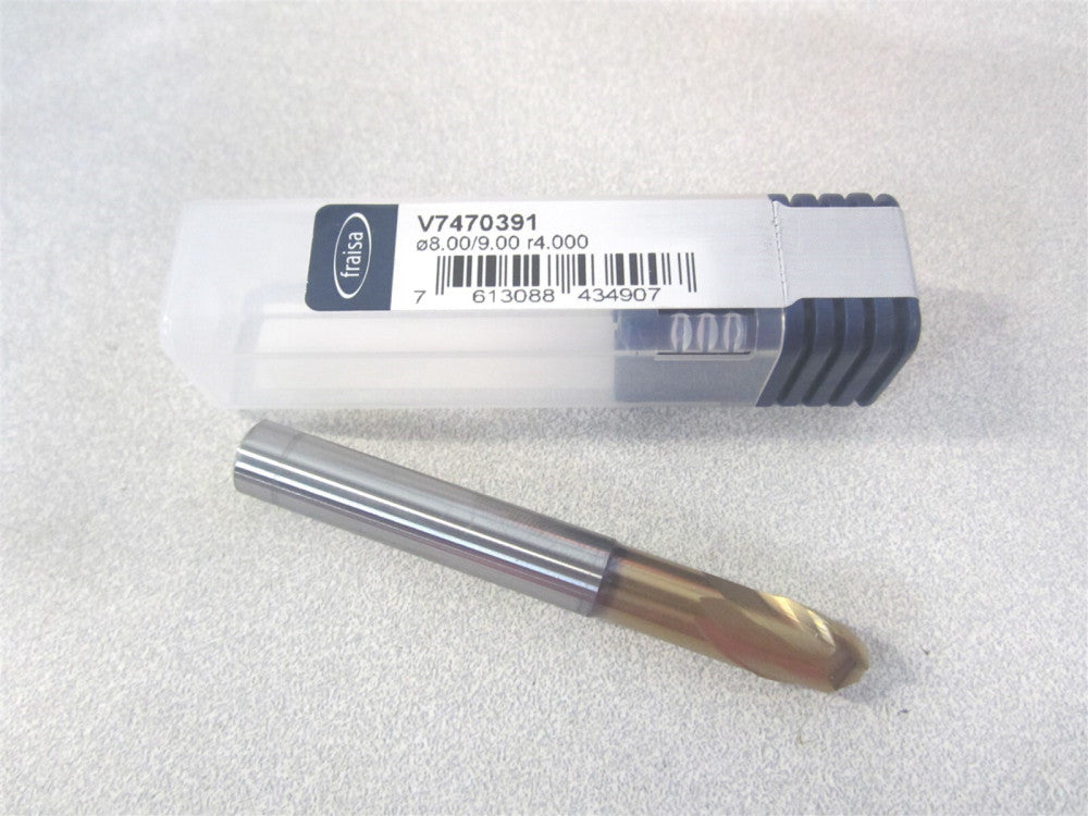 Fraisa (V7470391) 8.00mm x 9.00mm x 8.00mm x 63.00mm Carbide Ball End Mill