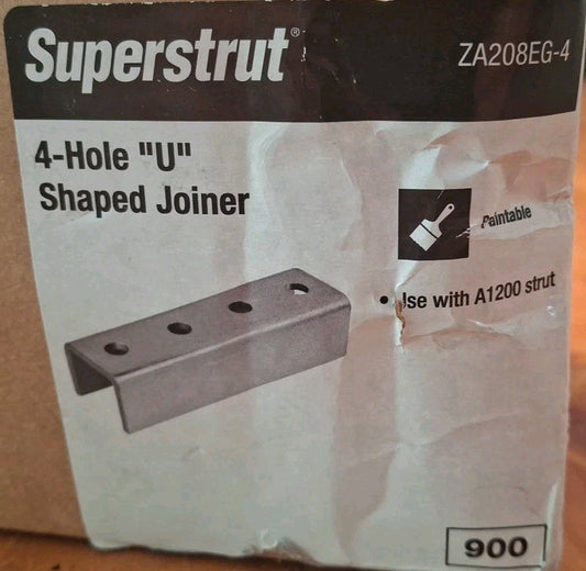 4 Pack Superstrut 4-hole "U" Shaped Joiner ZA208EG-4 For A1200 Strut Thomas...