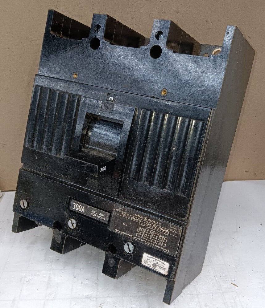 GE 300 AMP CIRCUIT BREAKER 3 POLE 600 VAC TJJ436300